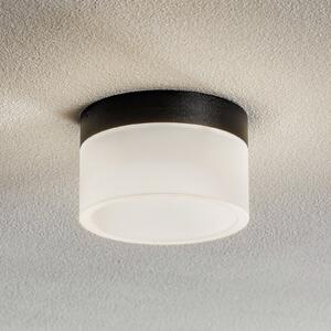 Helestra Liv plafonieră LED, satinată, Ø 15 cm, reglabil, Negru, Camera de zi / sufragerie, Plastic, Modern