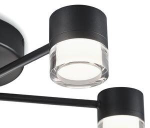 Helestra Kala plafonieră LED, negru, 11 bec, reglabil, Negru, Camera de zi / sufragerie, Metal, Design