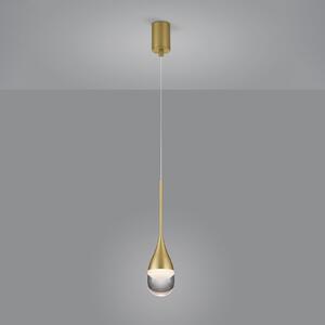 Helestra Deep lampă suspendată LED, mat auriu, Auriu / Alamă, Camera de zi / sufragerie, Metal, Design