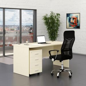 Set mobilier de birou SimpleOffice 1, 160 cm, mesteacan