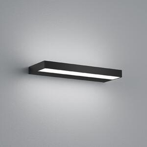 Helestra Slate LED, negru mat 30 cm, Negru, Baie, Metal, Modern