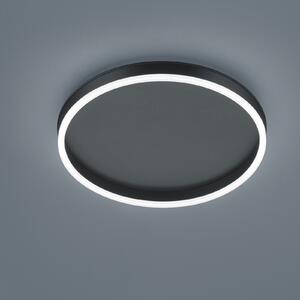 Helestra Sona plafonieră LED, negru, Ø 40 cm, reglabil, Negru, Camera de zi / sufragerie, Metal, Modern