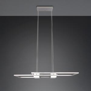 Trio Lighting Lampă suspendată LED Albany, nichel, 100 x 28 cm, aluminiu, CCT dimabil, reglabil, Gri, Camera de zi / sufragerie, Aluminiu, Modern