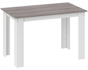 HOMCOM Masă Modernă de Dining pentru 4-6 Persoane 120x69x75 cm Gri și Alb | Aosom Romania