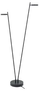HighLight Lampă LED de podea reîncărcabilă Round Move, 2 becuri negru 142 cm CCT dim, reglabil, Negru, Camera de zi / sufragerie, Metal, Modern, Umbrelă în picioare