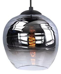 HighLight Abajur Fantasy Apple, gri fumuriu, Ø 22 cm, sticlă, Negru, Sticlă