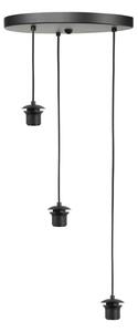 HighLight Lampă pendul Fantasy, 3 becuri, negru, reglabil, Negru, Camera de zi / sufragerie, Metal, Modern