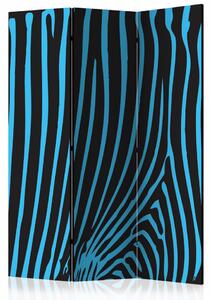 Paravan - Zebra pattern (turquoise) [Room Dividers]