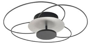 HighLight Plafonieră LED Fiore, 2.700 K, negru/nichel, reglabil, Negru, Camera de zi / sufragerie, Metal, Modern