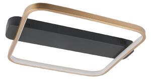 HighLight Plafonieră cu LED Ascona, negru/auriu, 28 W, reglabil, Negru, Camera de zi / sufragerie, Metal, Modern