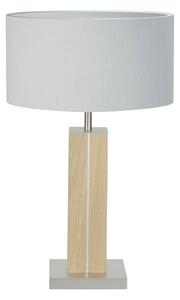 HerzBlut Dana lampă masă, stejar natur, alb, 56cm, Lemn, Camera de zi / sufragerie, Lemn, Modern