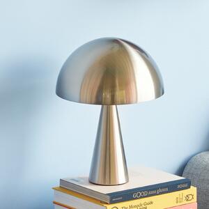 Hübsch Mush Mini lampă de masă, culoare nichel, fier, E14, Metalic, Camera de zi / sufragerie, Metal, Design