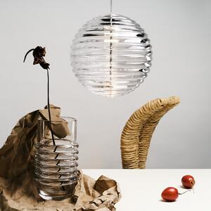 Tom Dixon Lampă suspendată LED Press Sphere, transparentă Ø 30 cm 927 sticlă, reglabil, Transparent, Camera de zi / sufragerie, Sticlă, Design, glob