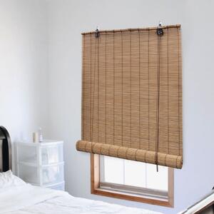 Jaluzea tip rulou, maro, 100 x 220 cm, bambus