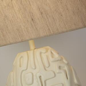 Searchlight Lampă de masă Adelaide, crem, înălțime 59,5 cm, material textil/rezină, Bej, Camera de zi / sufragerie, Țesătură / Textil