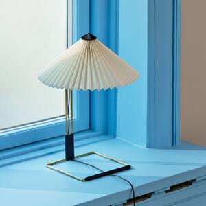 HAY Lampa de masă LED Matin, alb/alamă, înălțime 38 cm, reglabil, Alb, Camera de zi / sufragerie, Metal, Design
