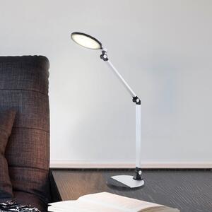 Globo Lampă de masă Konsti LED, înălțime 90 cm, negru/argintiu, CCT, reglabil, Metalic, Studiu / Birou, Aluminiu