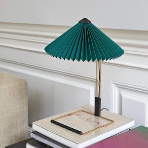 HAY Lampa de masă LED Matin, verde/alamă, înălțime 38 cm, reglabil, Verde, Camera de zi / sufragerie, Metal, Design