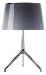 Lampă de masă Foscarini, reglabil, Gri, Camera de zi, Aluminiu