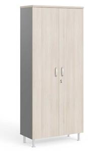 Dulap înalt Manager LUX 90 x 43 x 207,4 cm, salcâm deschis / gri