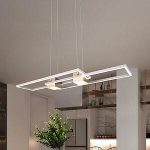Trio Lighting Lampă suspendată LED Albany, maro, 100 x 28 cm, aluminiu, CCT, dimabil, reglabil, Maro / Rugină, Camera de zi / sufragerie, Aluminiu, Modern