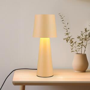 Trio Lighting Lampă de masă Nubian, bej, înălțime 40 cm, metal, E27, Bej, Camera de zi / sufragerie, Metal, Modern
