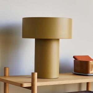Hübsch Aki lampă de masă, kaki, fier, E27, înălțime 37 cm, Verde, Camera de zi / sufragerie, Metal