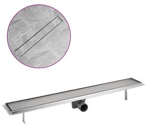 Rigolă duș liniară din oțel inoxidabil, model linie, 830x140 mm