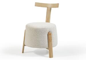 Scaun cilindric tapitat cu 3 picioare de lemn 8.8kg 45/45/71cm