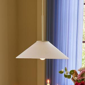 Hübsch Lampă suspendată solidă, alb, nisip, sticlă, fier, E27, Bej, Camera de zi / sufragerie, Sticlă, Design