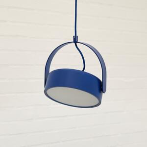 Hübsch Lampă suspendată LED Stage, albastru, fier, 3.000 K, Albastru, Camera de zi / sufragerie, Metal, Design