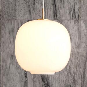 Louis Poulsen Lampă suspendată VL45 Radiohus, Ø 25 cm, alb, reglabil, Alb, Camera de zi / sufragerie, Sticlă, Design