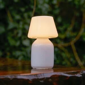 HAY Apollo portabil LED reîncărcabilă lampă de masă din sticlă, reglabil, Alb, Camera de zi / sufragerie, Sticlă, Design