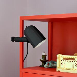 HAY Lampa cu clemă Noc Clip, gri închis, metal, ștecher, E14, Gri, Camera de zi / sufragerie, Metal, Design