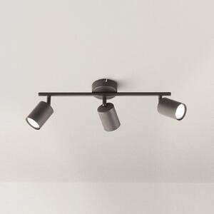 FISCHER & HONSEL Spot LED tavan Vano negru, 3 becuri lungă, Negru, Camera de zi / sufragerie, Metal, Modern