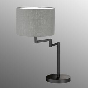FISCHER & HONSEL Lampă de masă Rota cu abajur gri in, Gri, Camera de zi / sufragerie, Metal