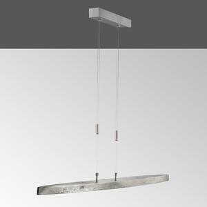 FISCHER & HONSEL Lampă susp. LED Colmar, CCT, nichel, lungime 106cm, reglabil, Gri, Camera de zi / sufragerie, Metal, Modern