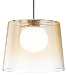 IDEAL LUX Ideal Lux Fade lampă susp LED chihlimbar transp., Camera de zi / sufragerie, Sticlă