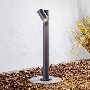 PRIOS Prios bornă luminoasă Tulimar, 1 bec, 60cm, metal, IP65, reglabil, Negru, Metal, Modern