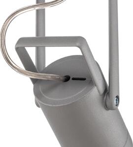 Ivela Drim Spot trifazat E27 reglabil argintiu, Gri, Hol, Metal, Modern