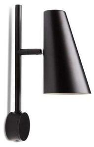Lampă de perete Woud, Negru, Camera de zi, Metal