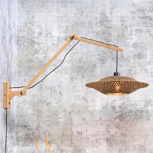Good & Mojo GOOD MOJO Bali lampă de perete cu 2 brațe, natural, 60x15cm, Lemn, Camera de zi / sufragerie, Bamboo, Design
