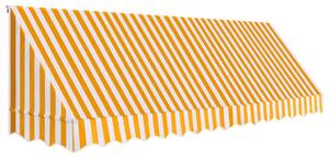 Copertină de bistro, portocaliu și alb, 400 x 120 cm