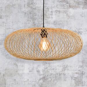 Good & Mojo GOOD MOJO Cango lampă suspendată, elipsă, natur, reglabil, Lemn, Camera de zi / sufragerie, Bamboo, Design