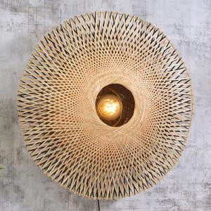 Good & Mojo GOOD MOJO Perete Kalimantan, natural/negru, Ø 87cm, Lemn, Camera de zi / sufragerie, Bamboo, Design