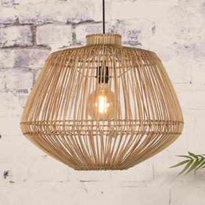 Good & Mojo GOOD MOJO Madagascar lampă suspendată, natur, reglabil, Lemn, Camera de zi / sufragerie, Bamboo, Design