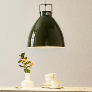Jieldé Augustin A360 lampă suspendată oliv lucios, reglabil, Verde, Camera de zi / sufragerie, Metal, Design industrial