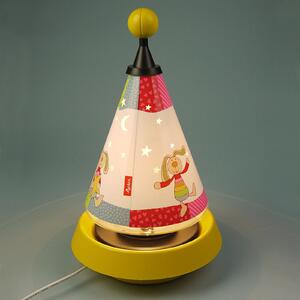 Niermann Standby Lampă de masă și lampă noapte Carrousel Rainbow Rabbit, Multicolor, Camera copiilor, Plastic, Corpuri de iluminat cu clemă / cu fișă