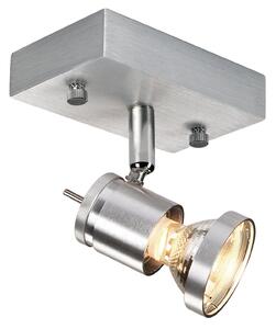 SLV Asto 1 bec spot de plafon cu inel decorativ, reglabil, Metalic, Hol, Metal, Modern, Plafon de forme speciale