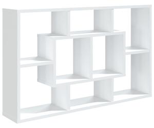 Raft de perete, alb, 85x16x52,5 cm, lemn compozit